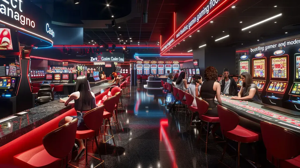 Interior de un casino online moderno